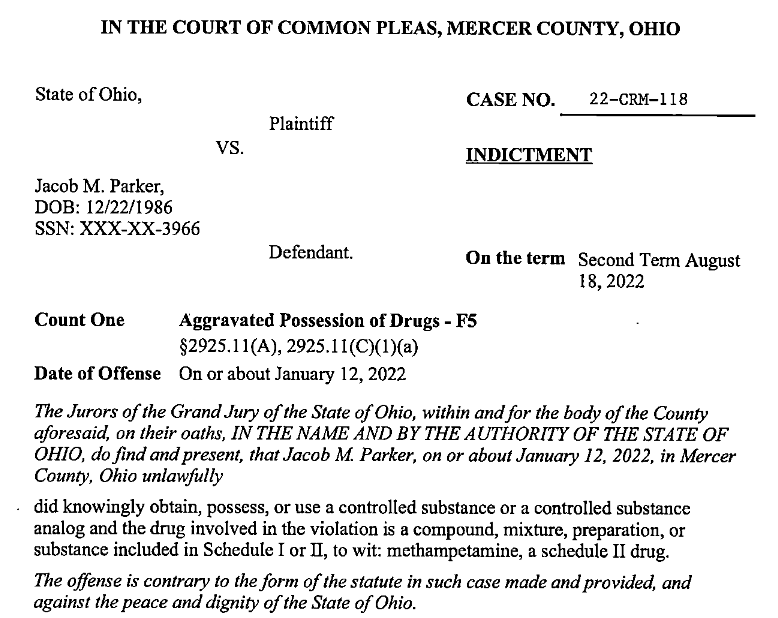 St. Marys Man Indicted On Felony Drug Charge – Mercer County Outlook