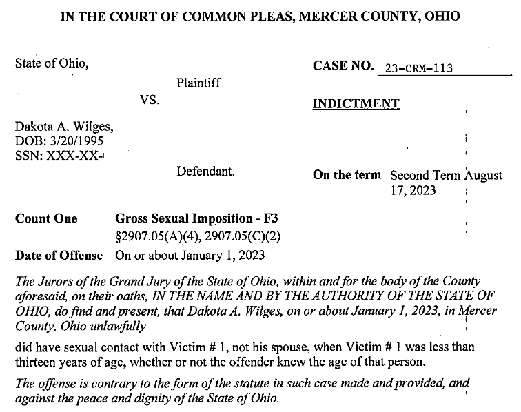 Wapakoneta Man Charged With Gross Sexual Imposition With A Minor ...