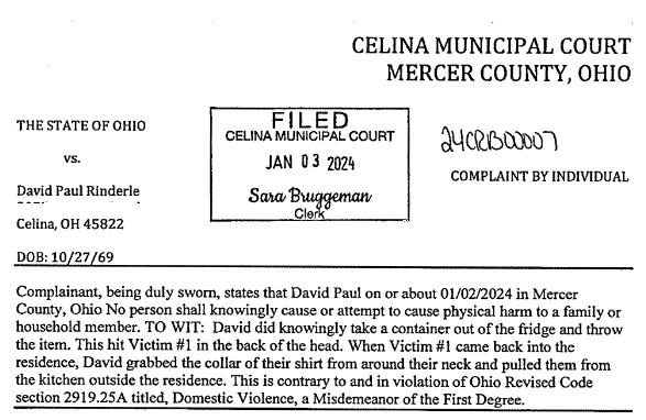 David Rinderle Three Separate Arrests In Mercer County – Mercer County Outlook