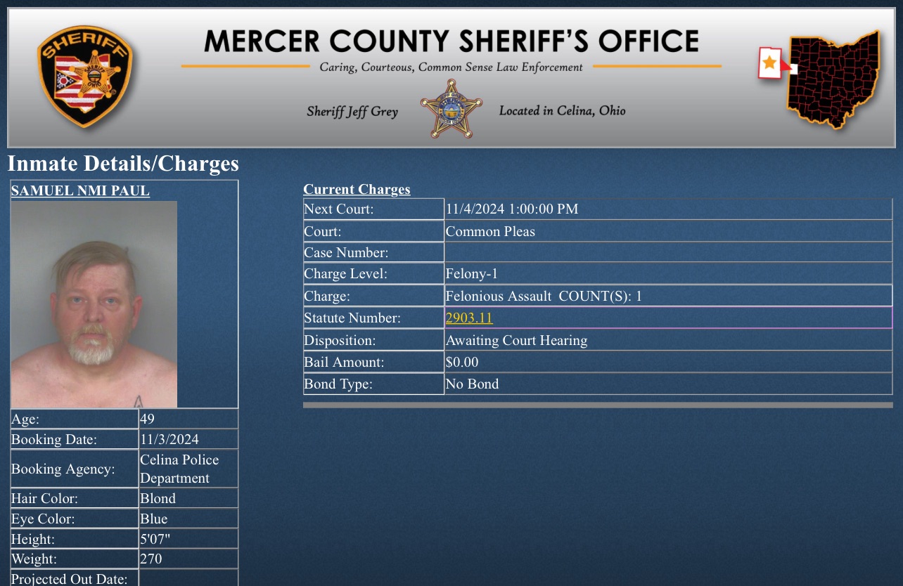 Celina Man Arrested On Felonious Assault Charge – Mercer County Outlook