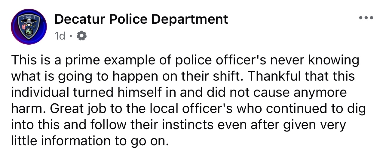Shooting Suspect Turns Himself Into Decatur Police – Mercer County Outlook